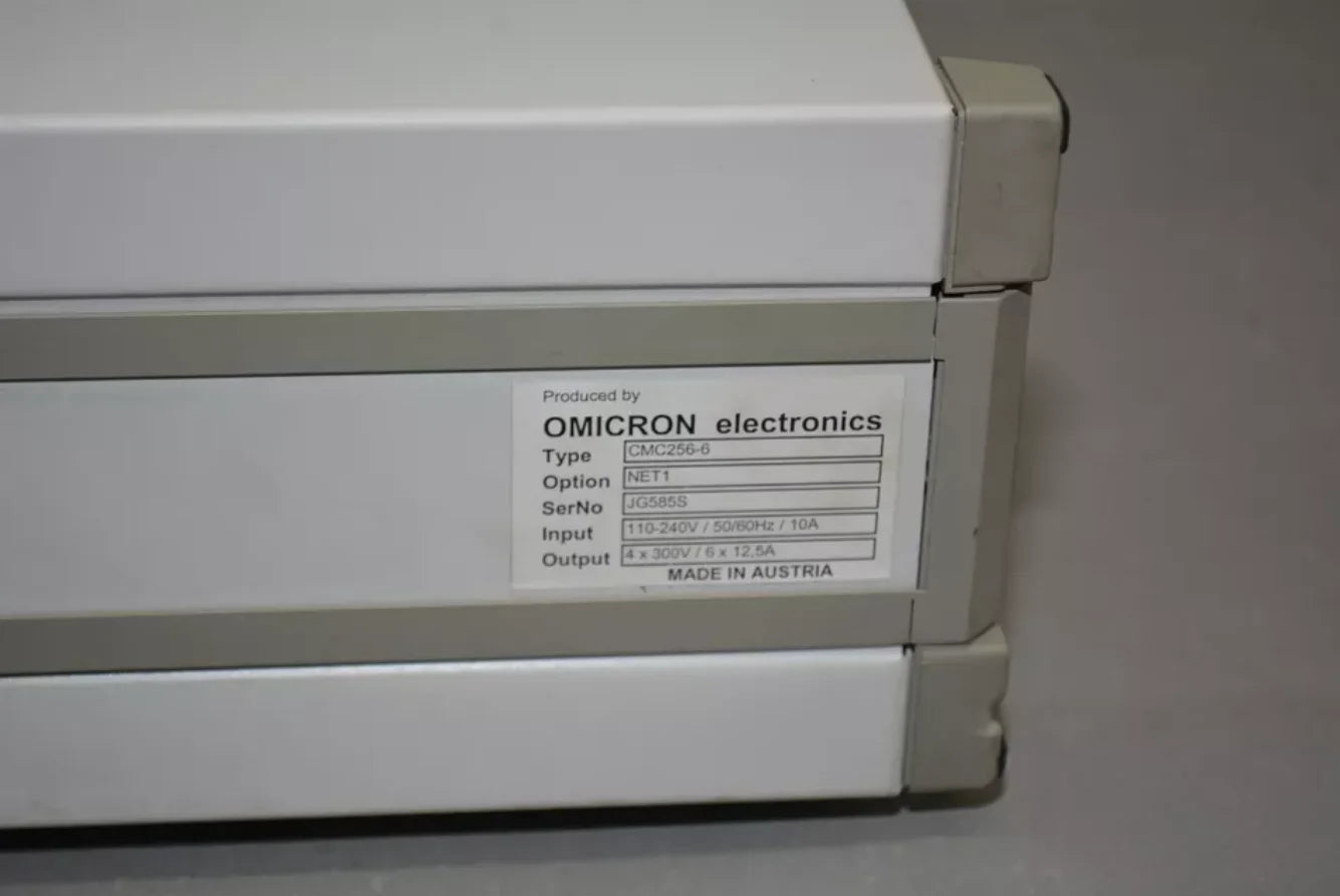 Omicron CMC 256-6 Voltage Protective Relay Test Set (Option NET-1)